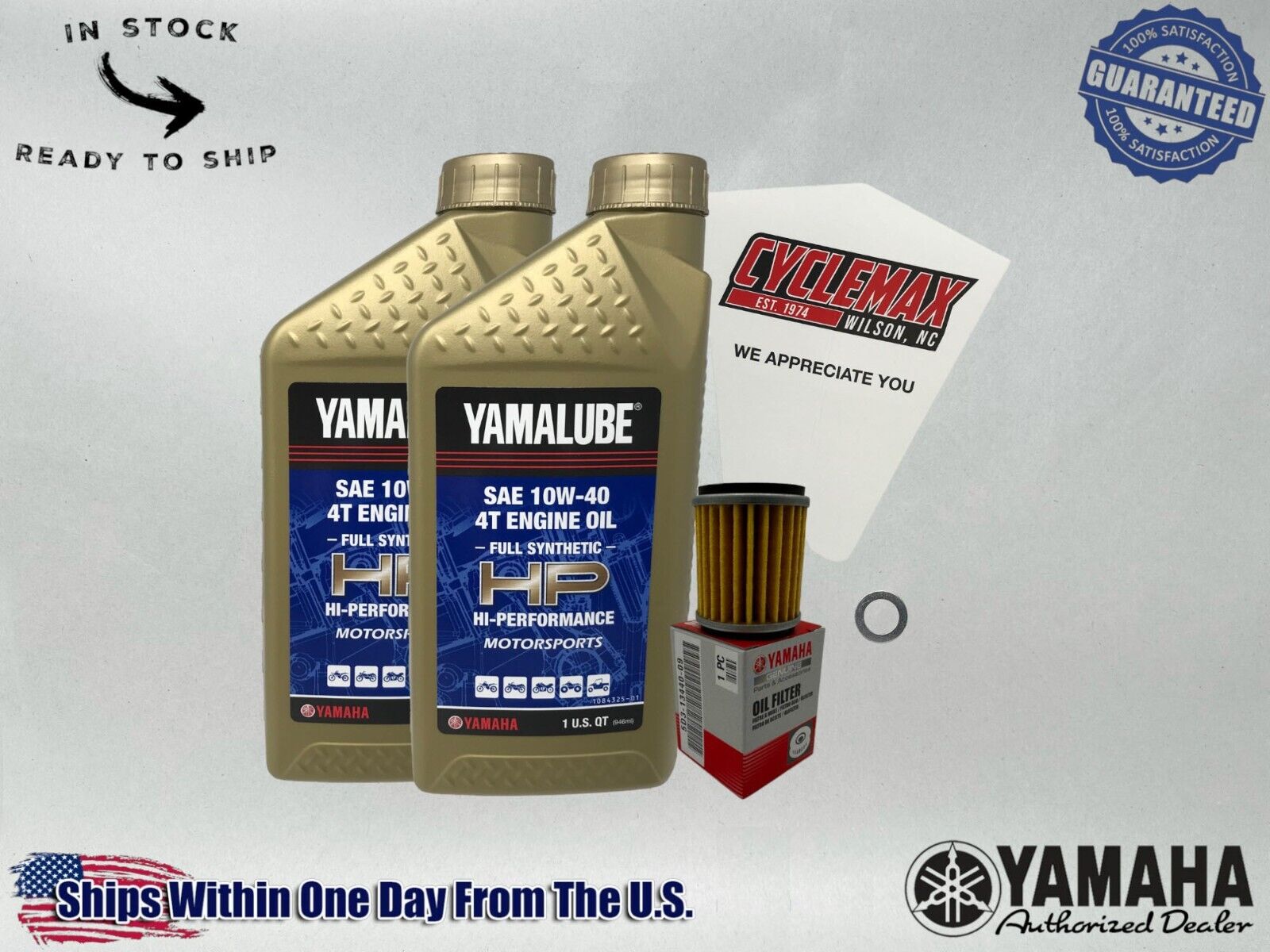 Cyclemax Full Synthetic Oil Change Kit fits 2023-2024 Yamaha YZ450F