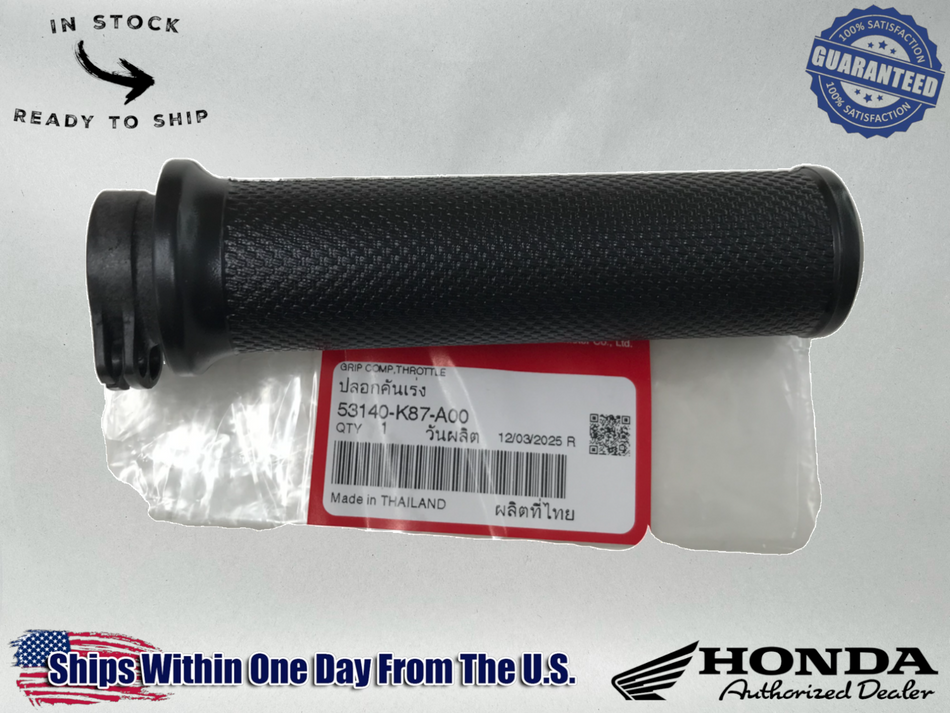 Honda OEM Throttle Tube Pipe Grip CMX 300 500 Rebel Rubber Assy 53140-K87-A00