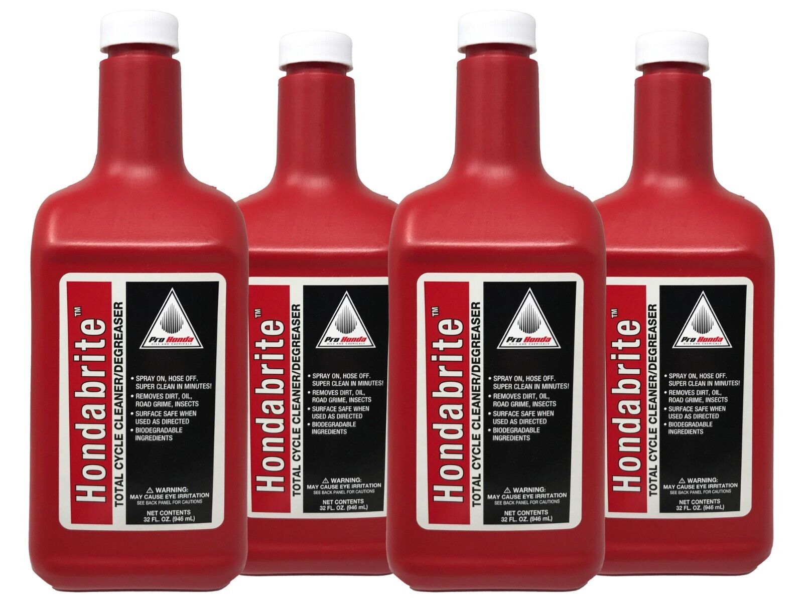 Honda Genuine OEM Hondabrite Total Cycle Cleaner/Degreaser 08732-0032 - 4 Pack