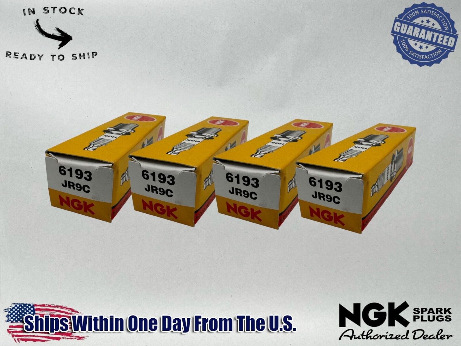 NGK Genuine OEM Authentic Spark Plugs JR9C - 4 PACK