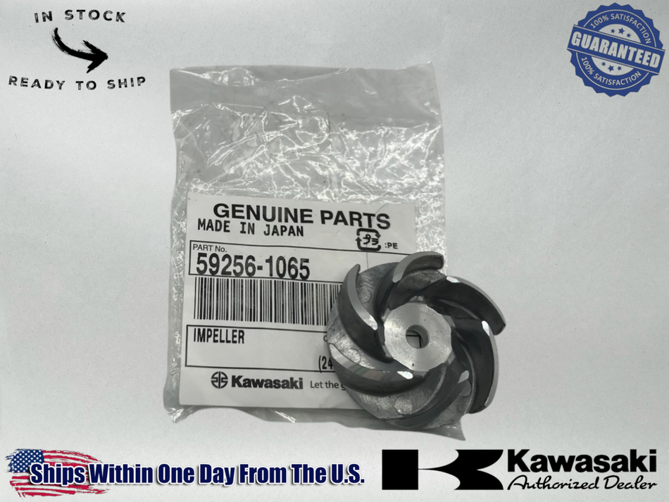 Kawasaki Genuine OEM 1987-24 WATER PUMP IMPELLER KX 125 250 500 59256-1065