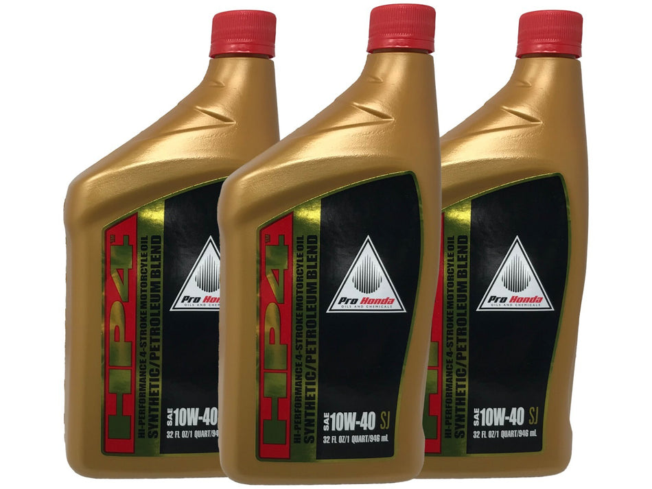 3 Quarts of Genuine 08C35-A14WOM HP4 Honda 4-Stroke Synthetic Blend 10W-40 Oil