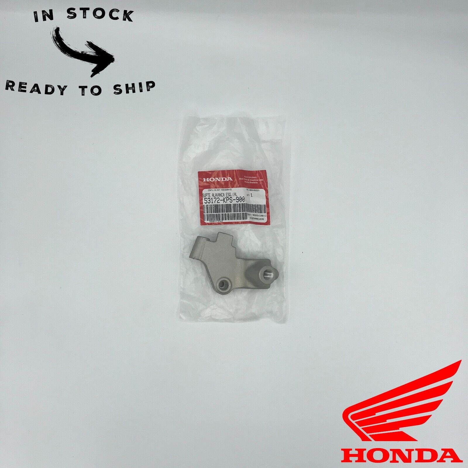 Genuine OEM Honda Clutch Lever Perch Mount Bracket 53172-KPS-900