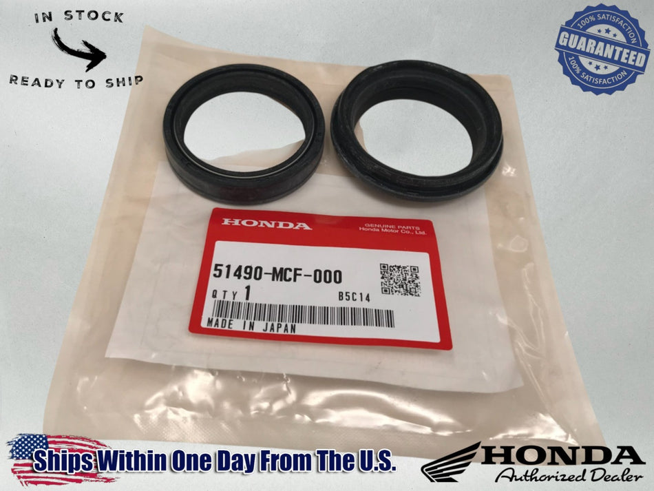 2 Honda Genuine OEM Authentic Fork Seal Set CBR900 CBR600 VFR800 51490-MCF-000