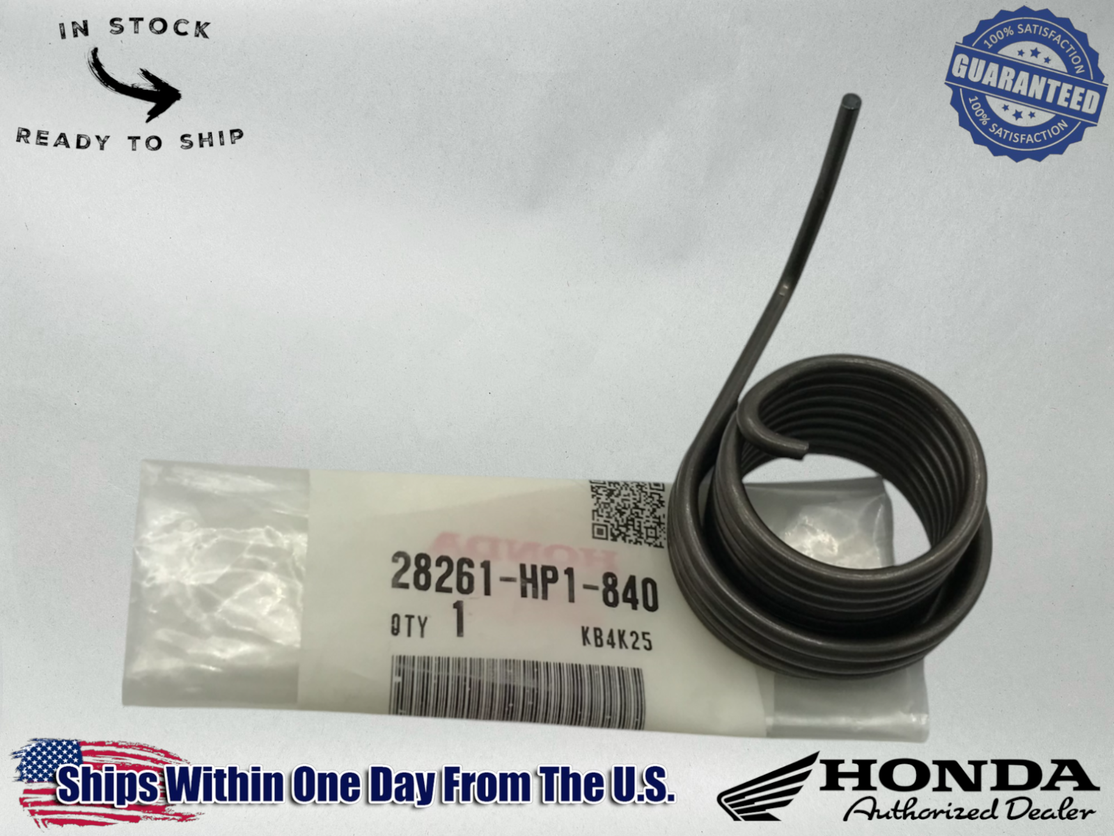 Honda Genuine OEM TRX450R Kicker Lever Spring TRX 450 06-09 - 28261-HP1-840