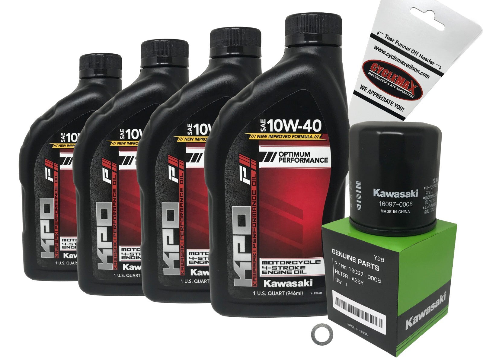 Kawasaki KPO Standard Oil Change Kit for 1990-2022 NINJA ZX-6R