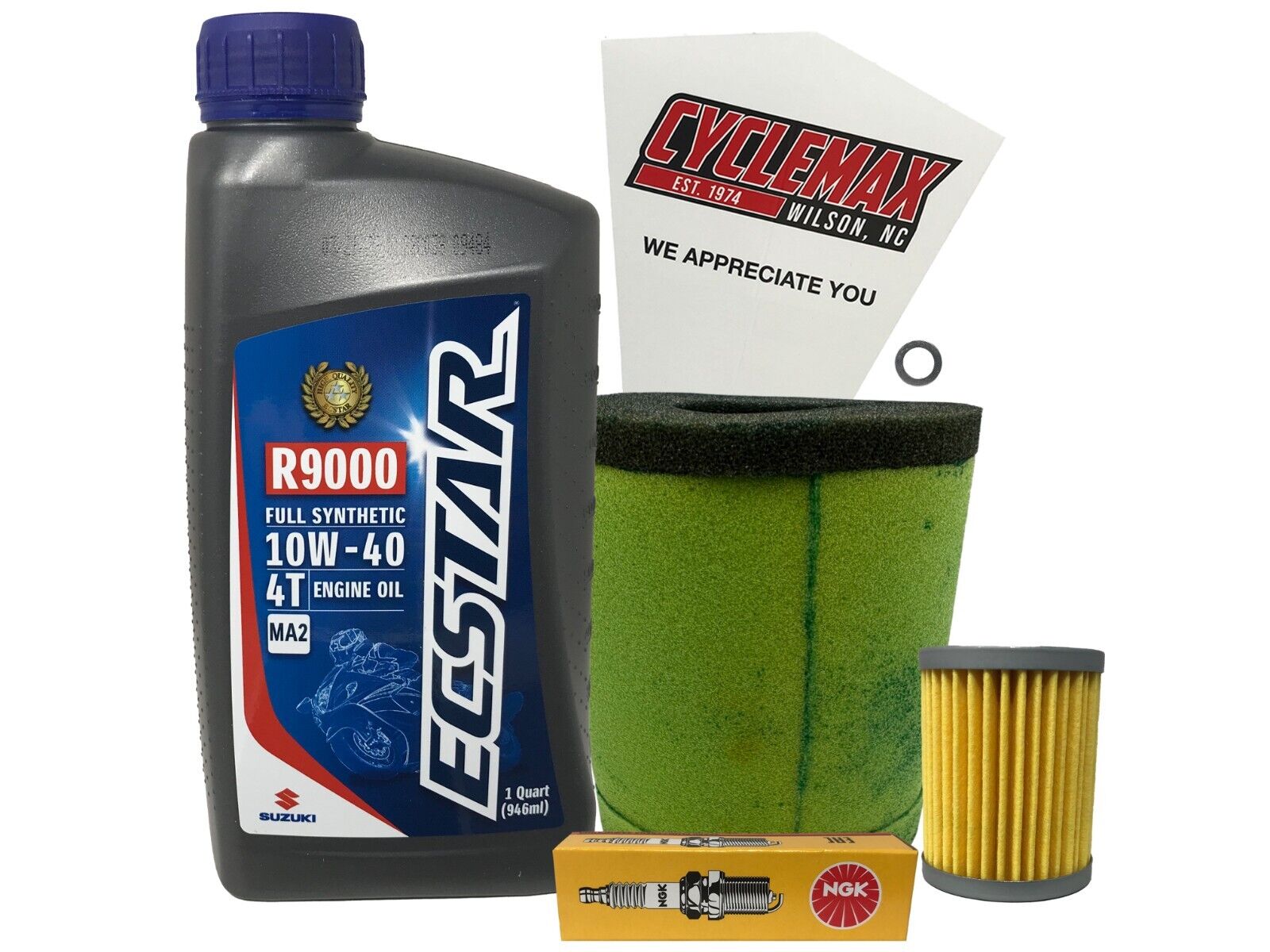 Cyclemax Full Synthetic Tune Up Kit w/ Spark Plug fits 2000-2001 Suzuki LT-F250