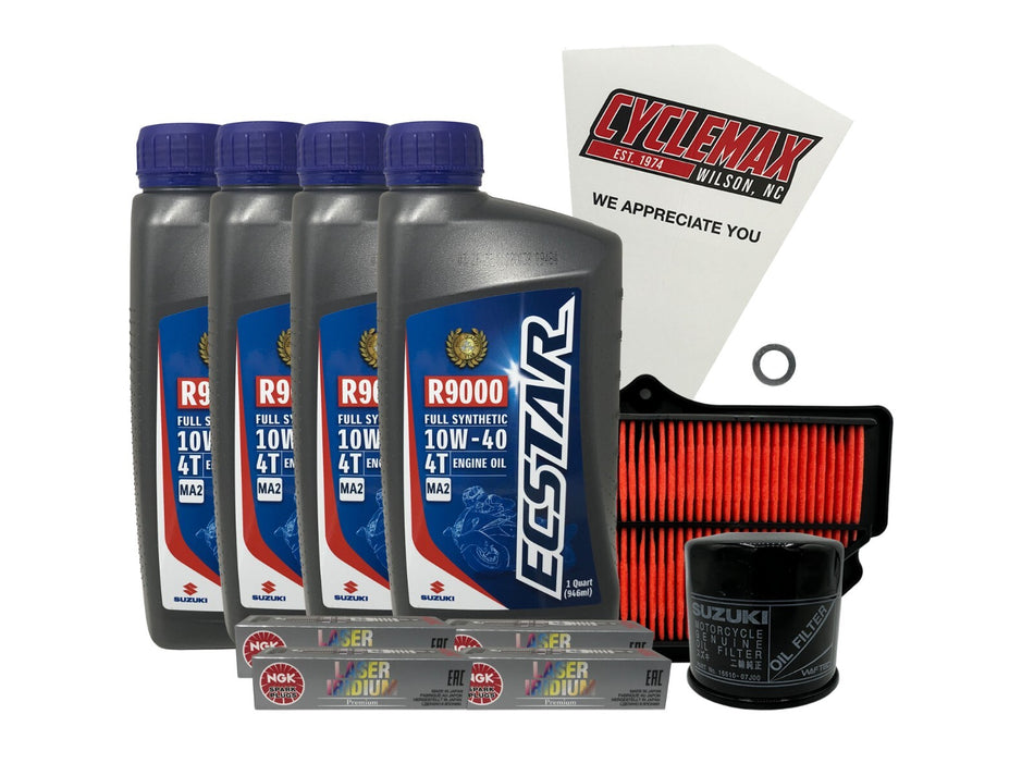 Full Synthetic Tune Up Kit w/ Spark Plugs fits 2016-2022 Suzuki GSXS750