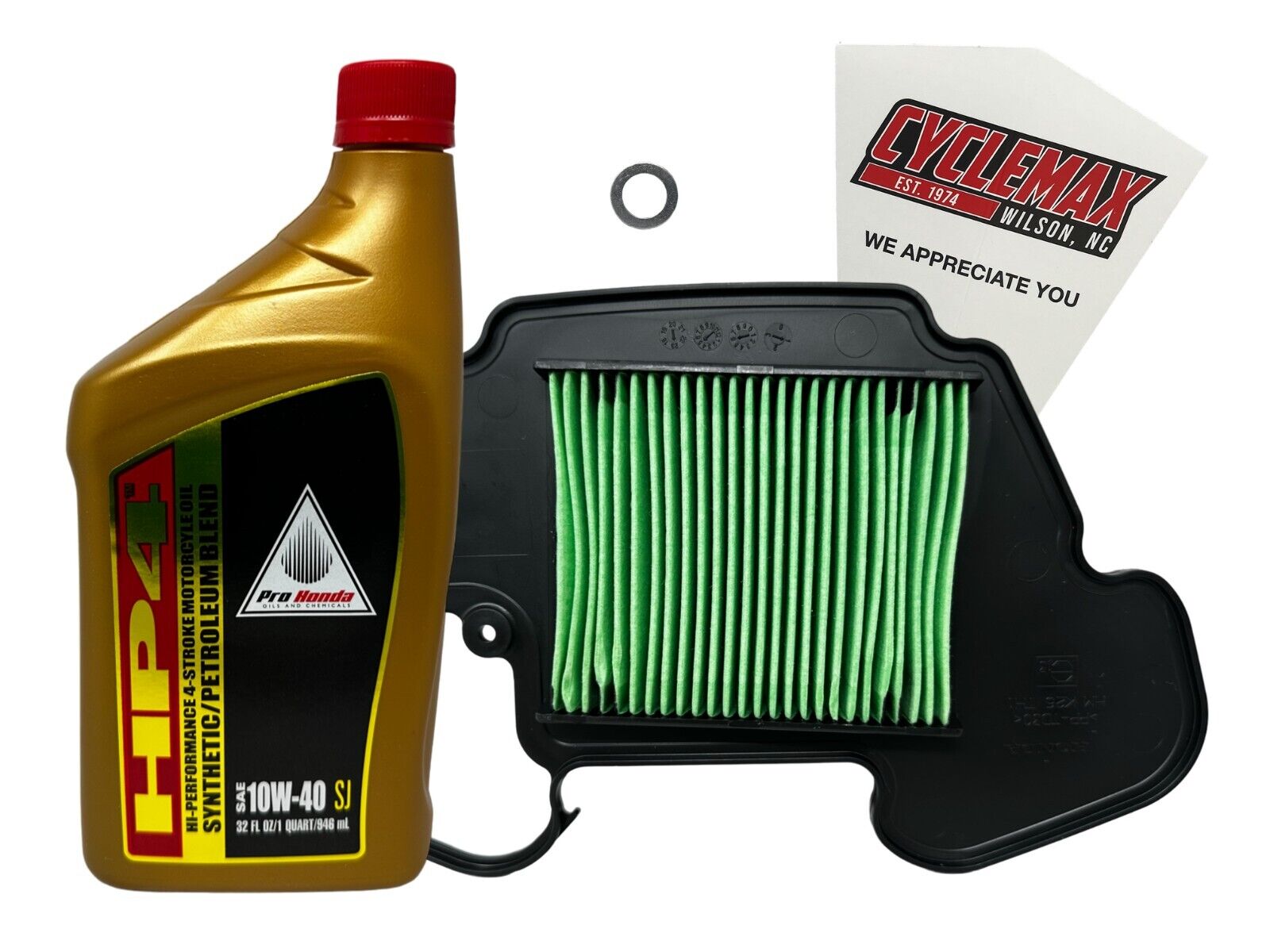 Cyclemax OEM Semi Synthetic Oil Change Kit fits 2014-2020 Honda GROM 125