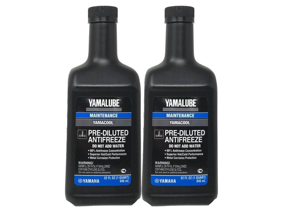 Yamaha Genuine OEM Yamalube Pre-Diluted Anti-Freeze ACC-YAMAC-BL-32 - 2 Pack