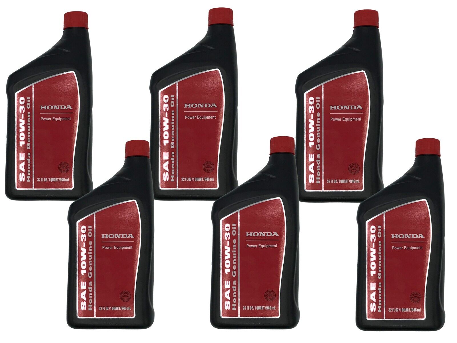 Genuine Honda OEM 10W-30 Motor Oil 08207-10W-30 - 6 Pack