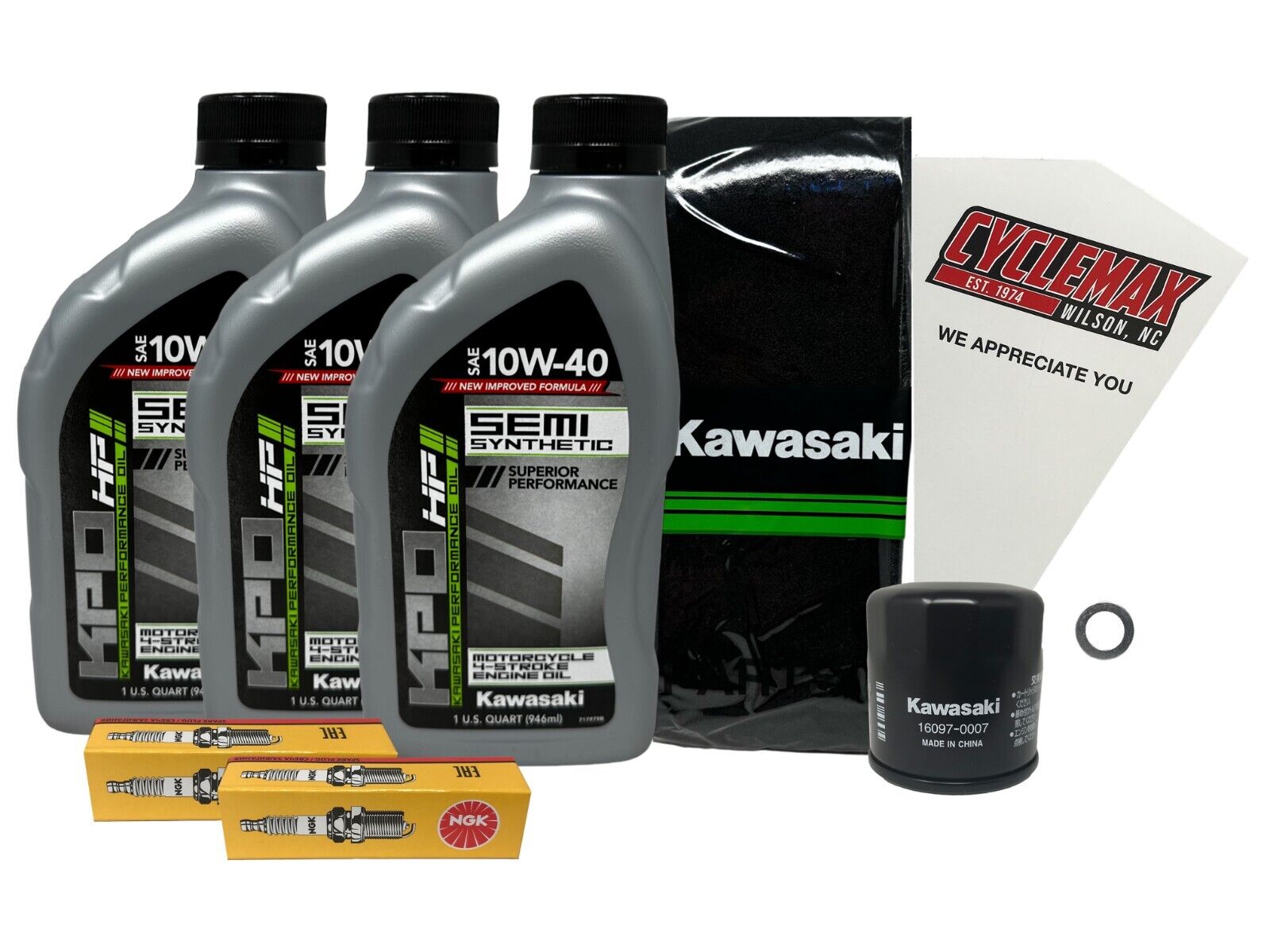 Cyclemax OEM Semi Synthetic Tune-Up Kit fits 2004-2011 Kawasaki KFX 700