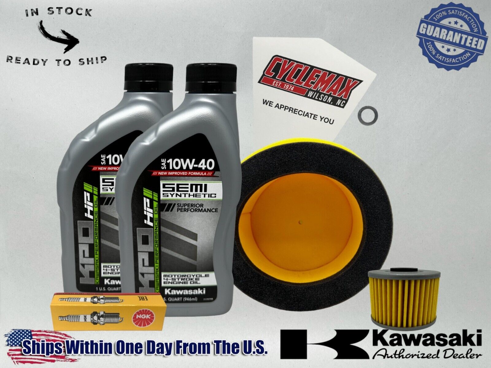 Cyclemax Semi-Synthetic KPO Tune-Up Kit fits 2018-2020 Kawasaki KLX250