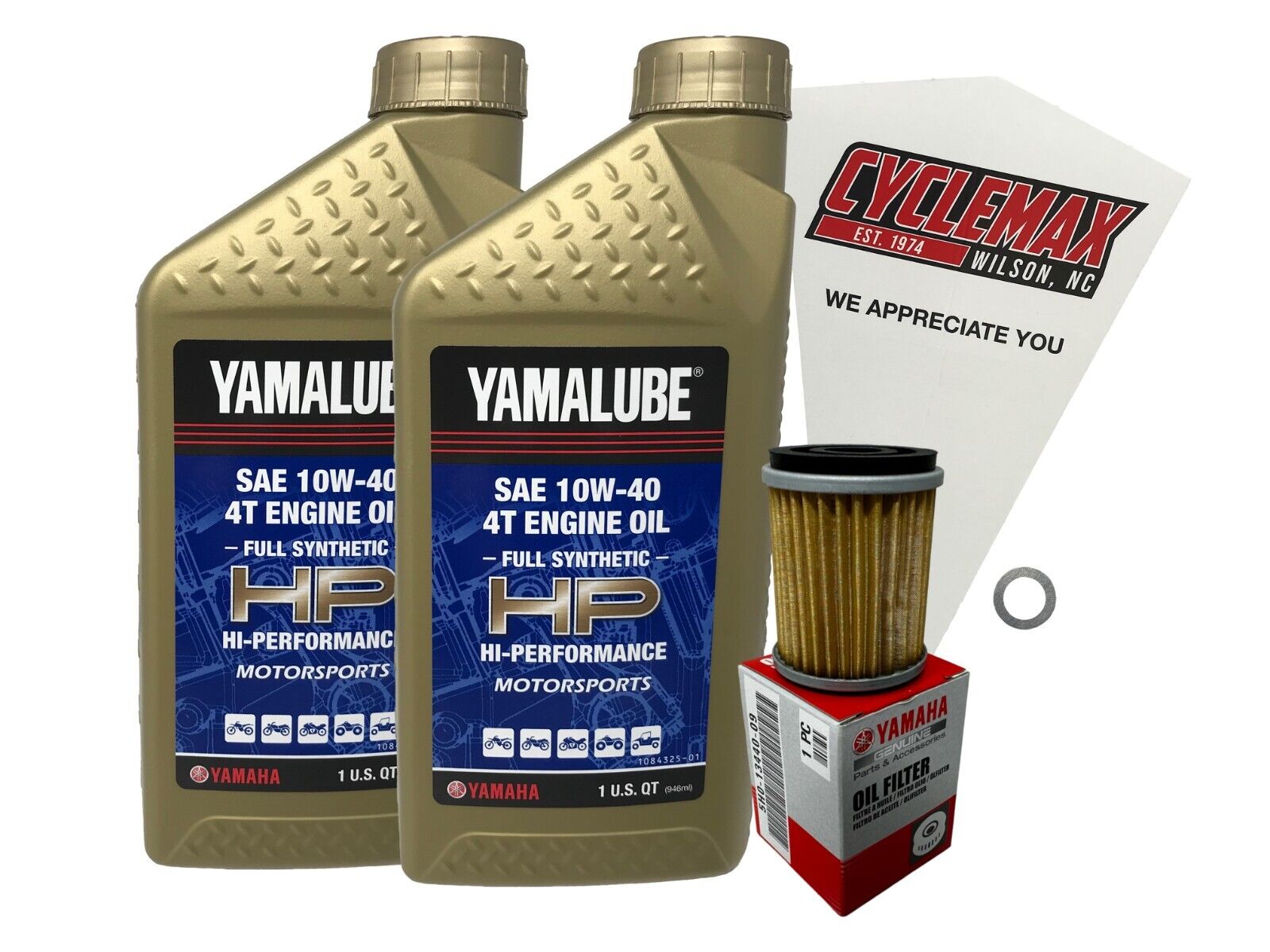 Cyclemax OEM Full Synthetic Oil Change Kit fits 2005-2024 Yamaha TTR230