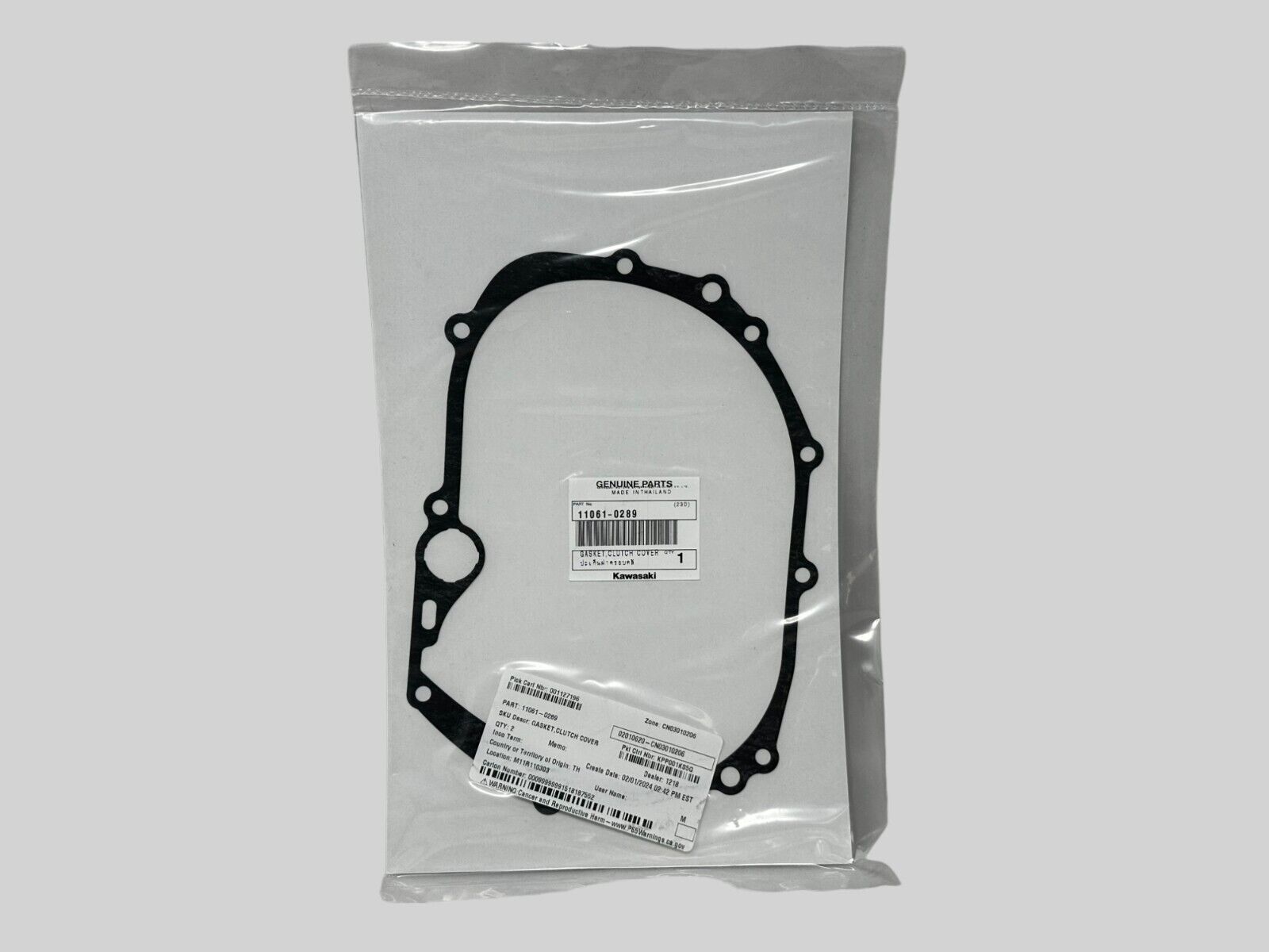 Kawasaki Genuine OEM Clutch Cover Gasket 11061-0289