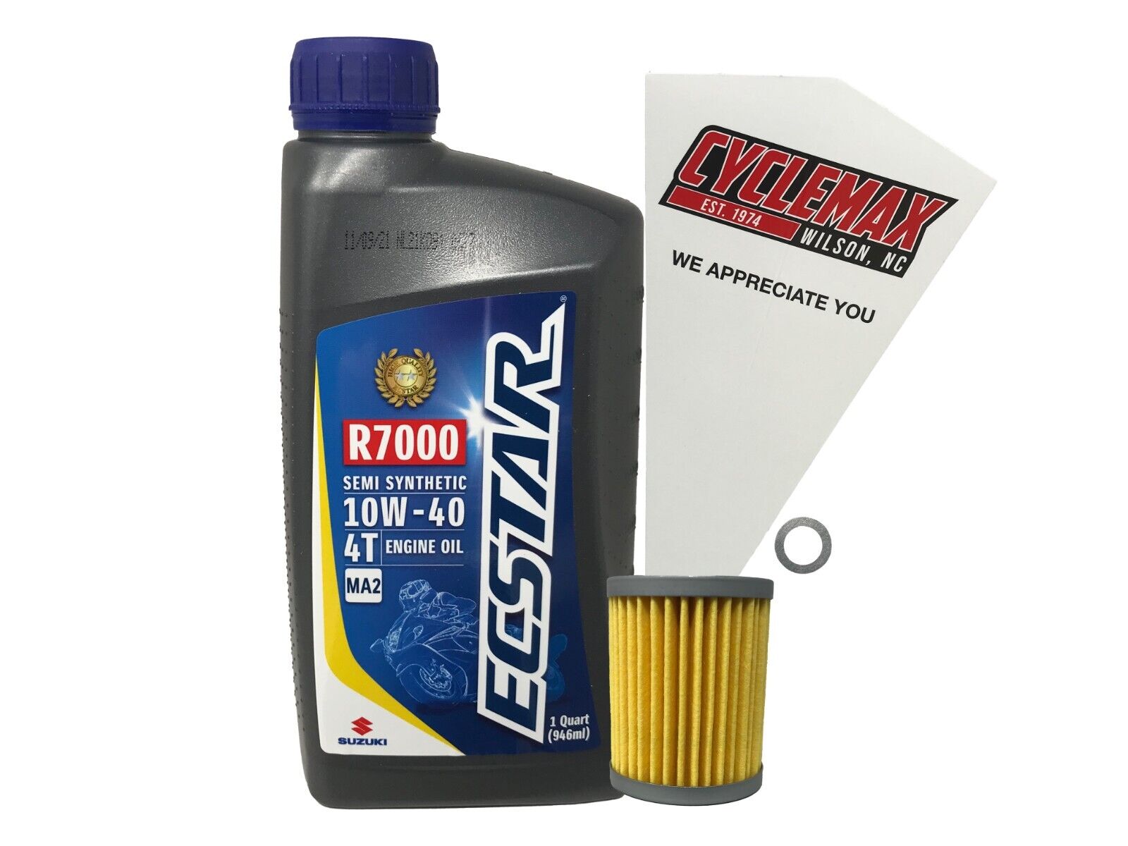 Cyclemax Genuine OEM Semi-Synthetic Oil Change Kit fits 2003-2022 Suzuki DR-Z125