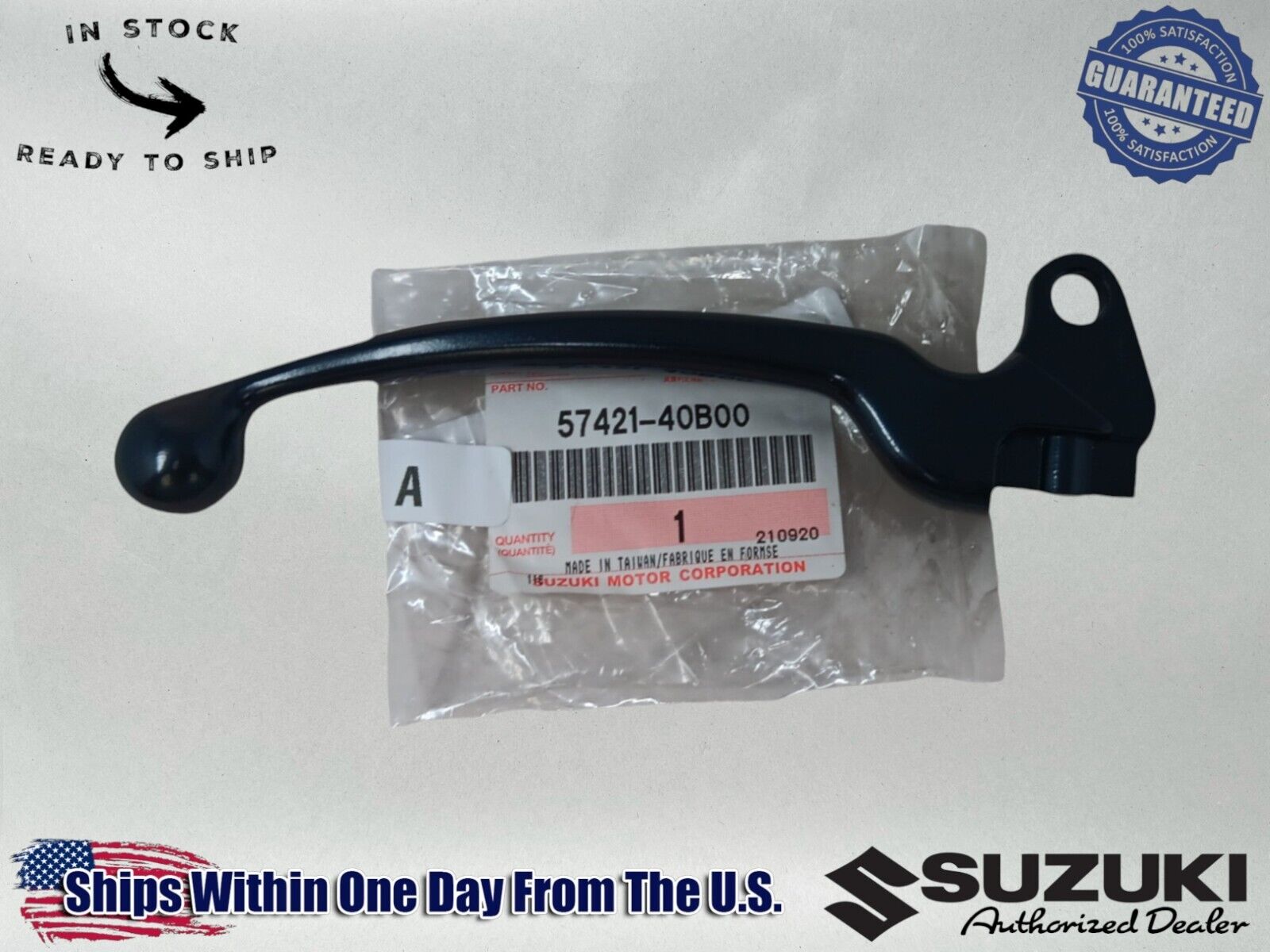 Suzuki OEM Rh Front Brake Lever 1987 - 2006 Lt80 Lt 80 Quadsport 57421-40B00