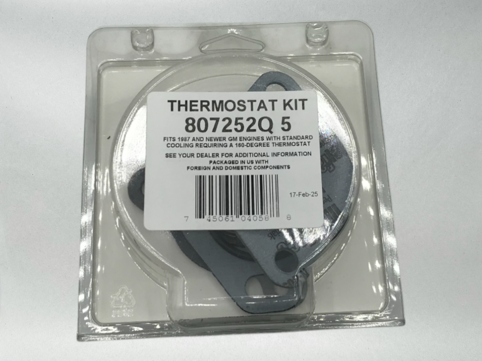 Quicksilver 4.3L V6 5.0L 5.7L 7.4L 8.2L 160� Thermostat Kit 807252Q5 18-3647