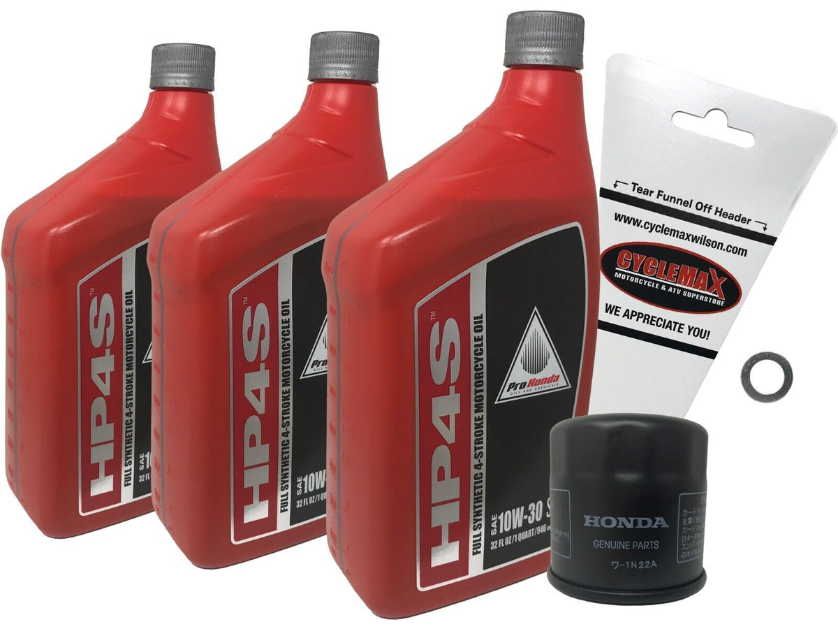 Cyclemax 2004-2023 Genuine Honda VT600 OEM Full Synthetic Oil Change Kit