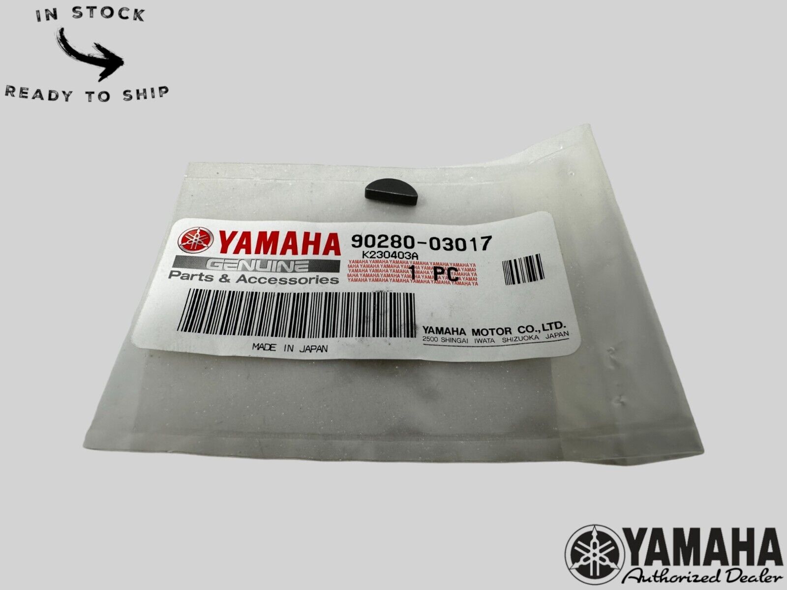 Yamaha Genuine OEM Authentic Woodruff Key 90280-03017-00