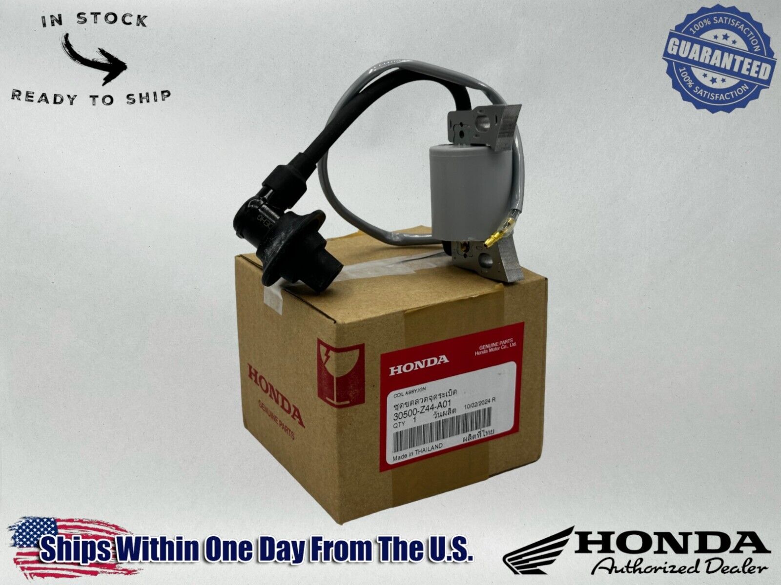 Honda Genuine OEM Authentic Ignition Coil Assembly 30500-Z44-A01