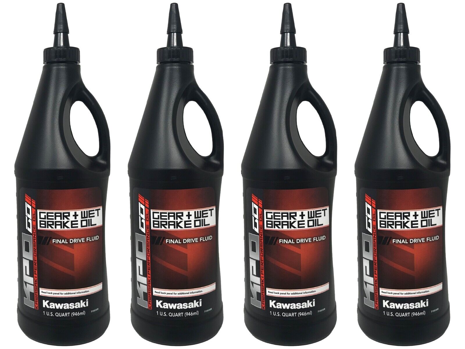 Kawasaki Genuine OEM KPO Gear + Wet Brake Oil Quart K6103G-101-01Q - 4 Pack