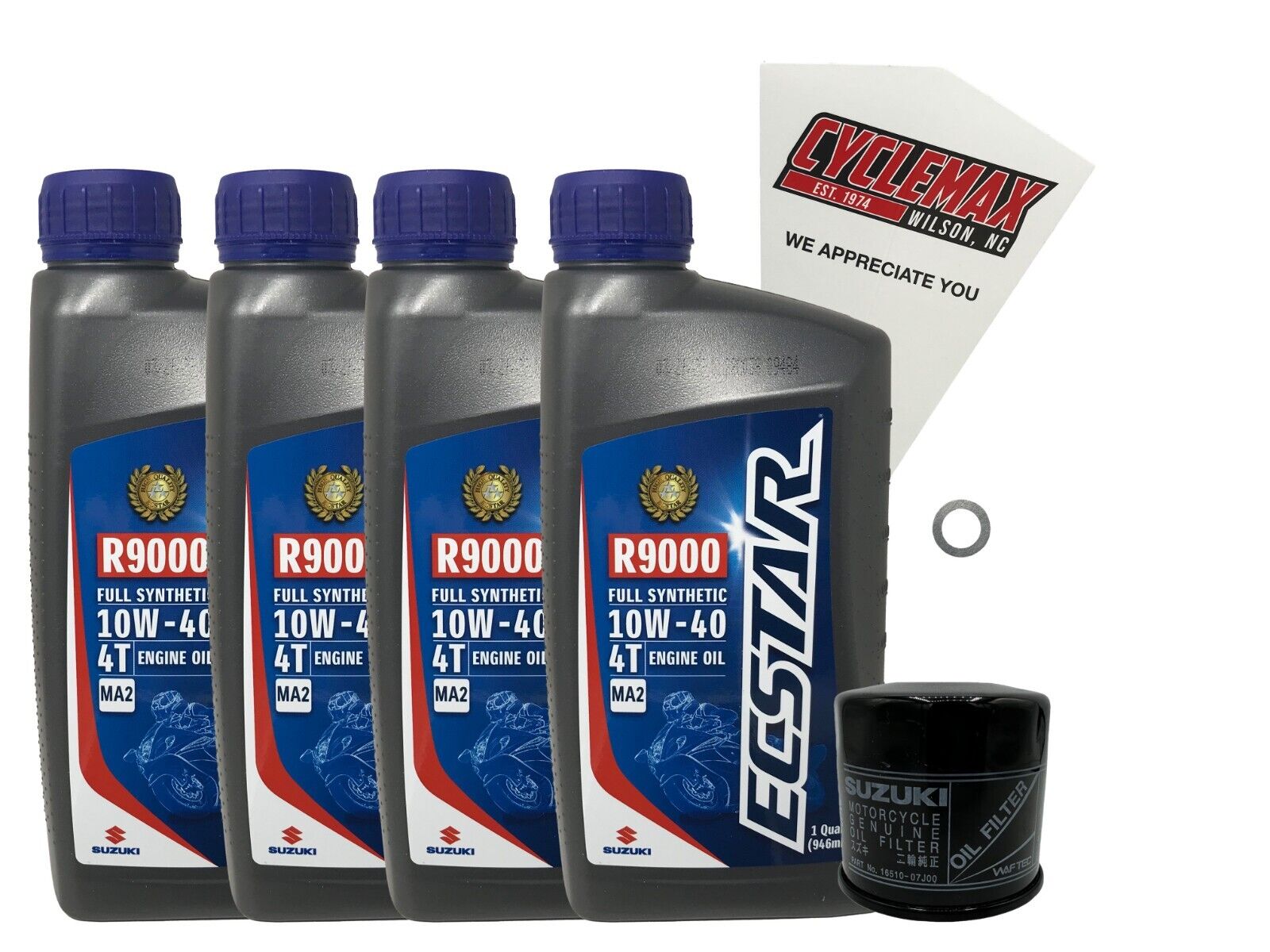 Cyclemax OEM Full Synthetic Oil Change Kit fits 1997-2005 Suzuki GSF 1200