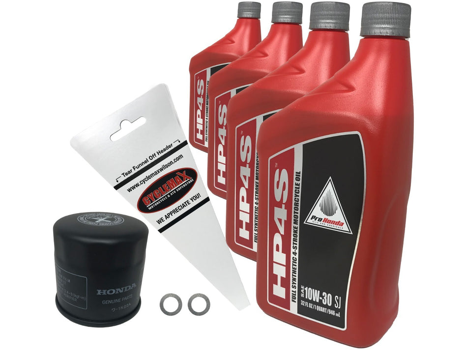 Honda HP4S Full Synthetic Oil Change Kit for 2002-2008 VTX1800