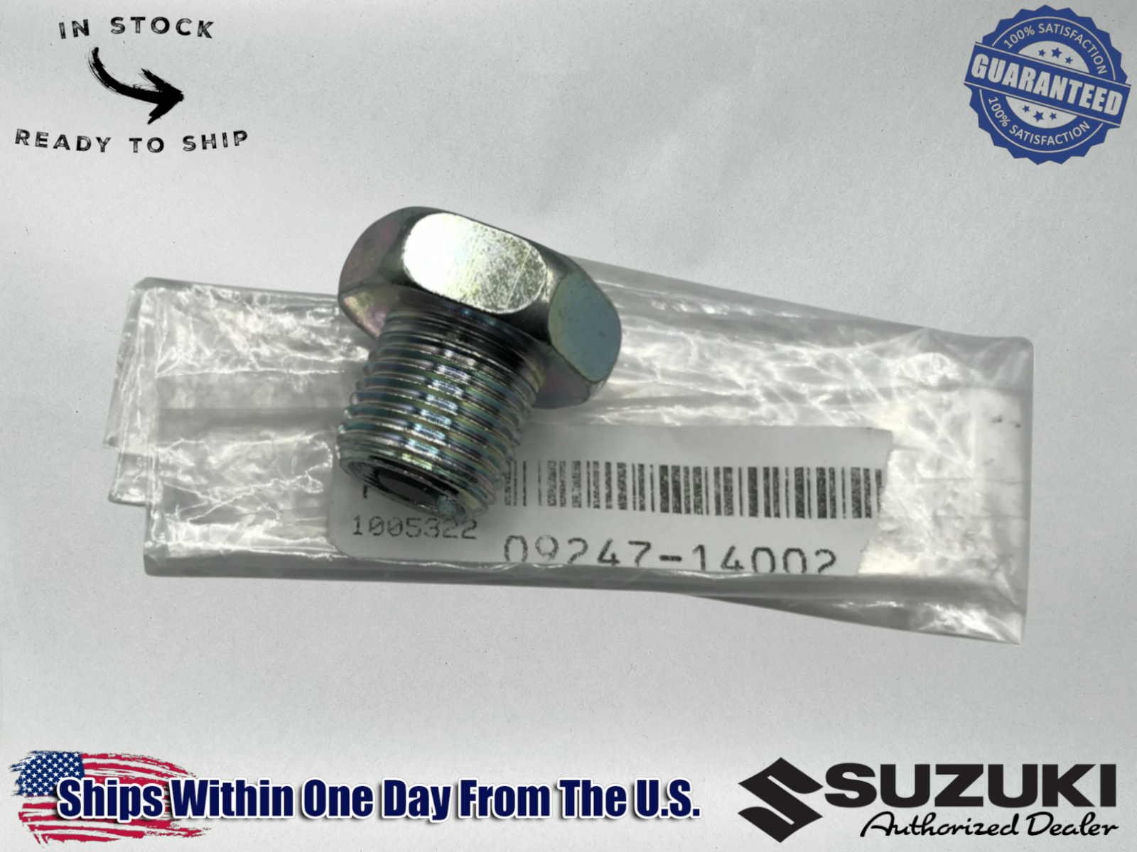 Suzuki Genuine OEM Authentic PLUG 09247-14002
