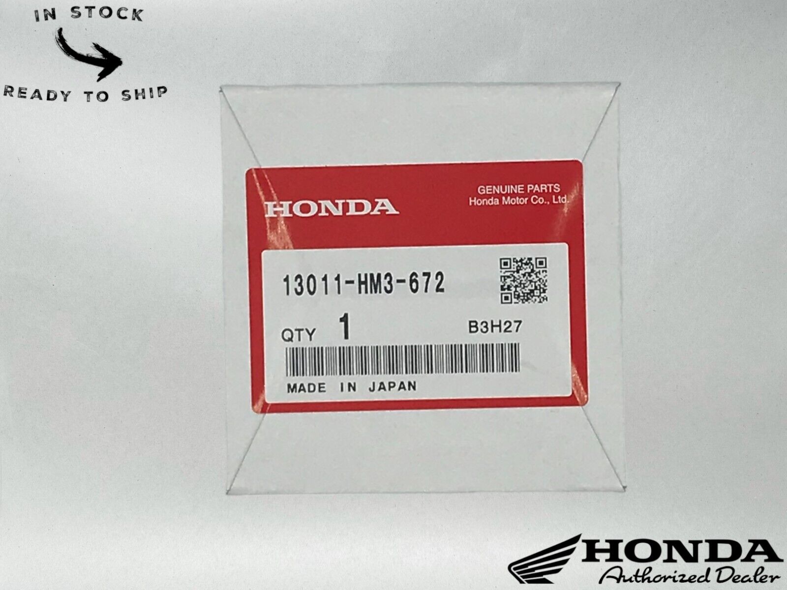 Honda Genuine OEM Standard Piston Ring Set 13011-HM3-672