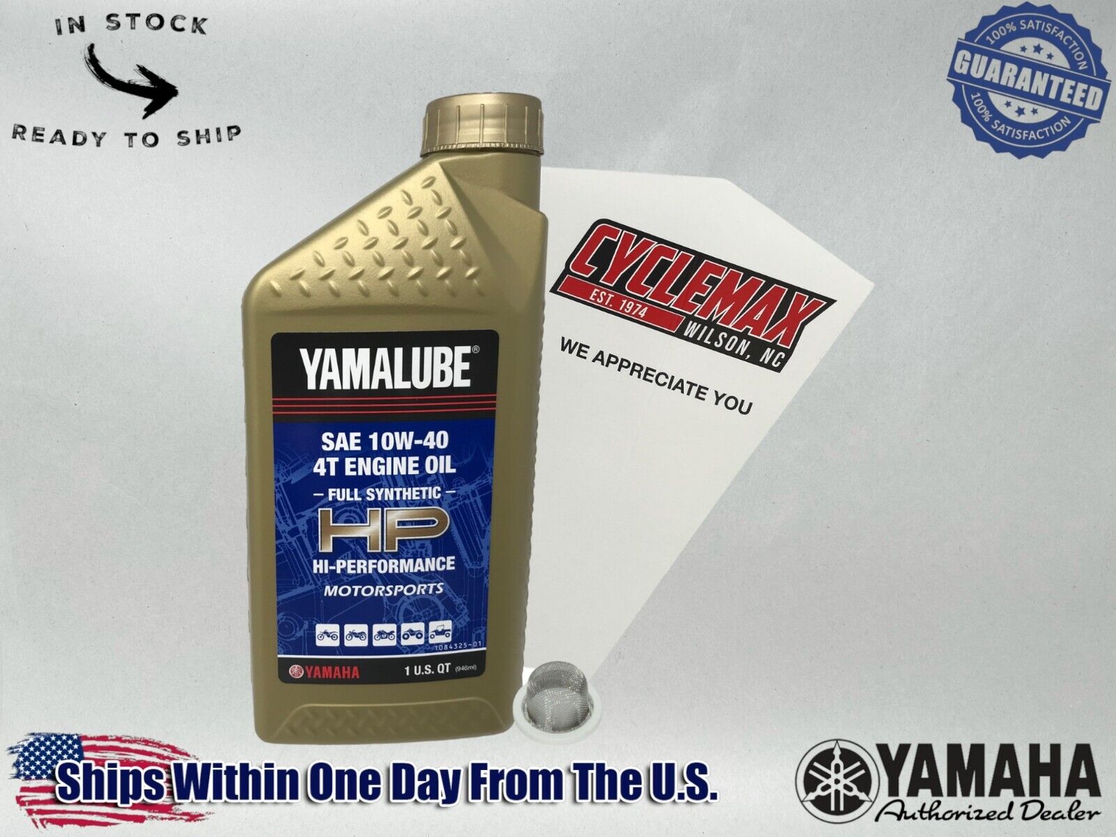 Cyclemax Full-Synthetic Yamalube Oil Change Kit fits 2006-2018 Yamaha VINO 50