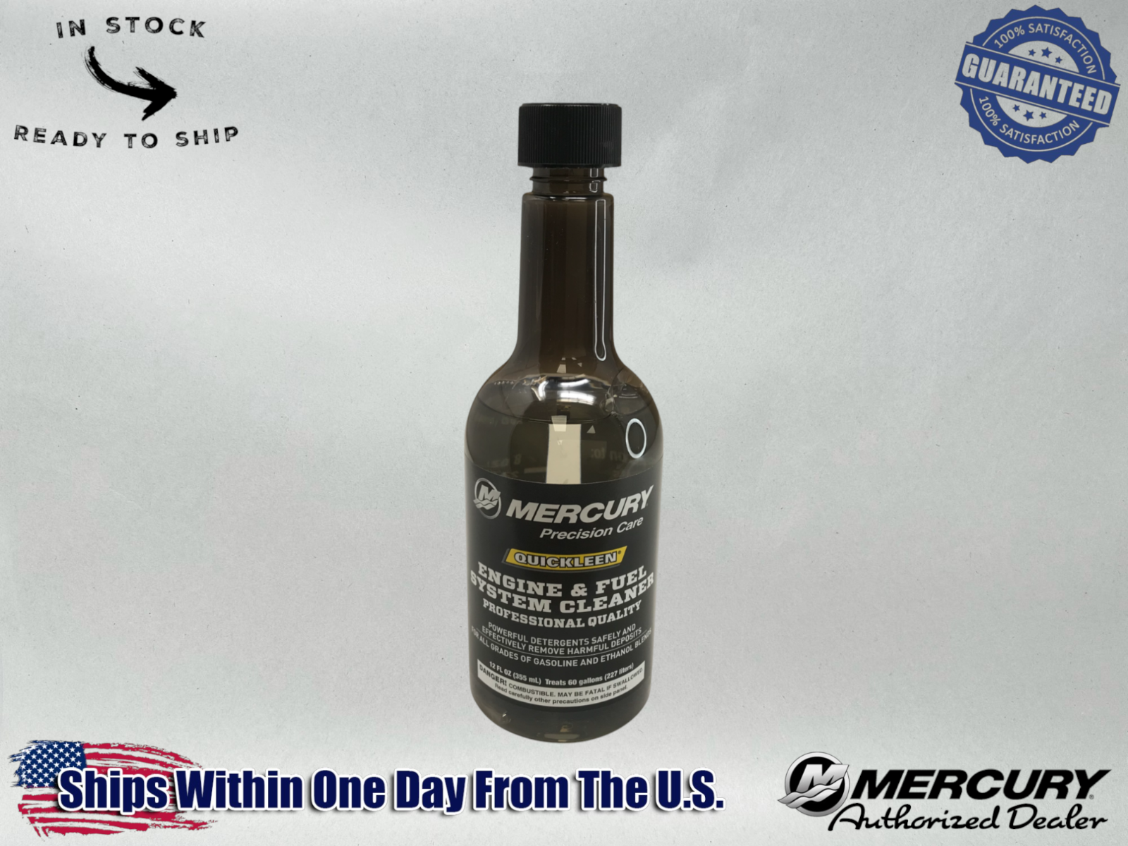 Mercury OEM Quickleen Engine and Fuel System Cleaner 12 oz. 92-8M0047931