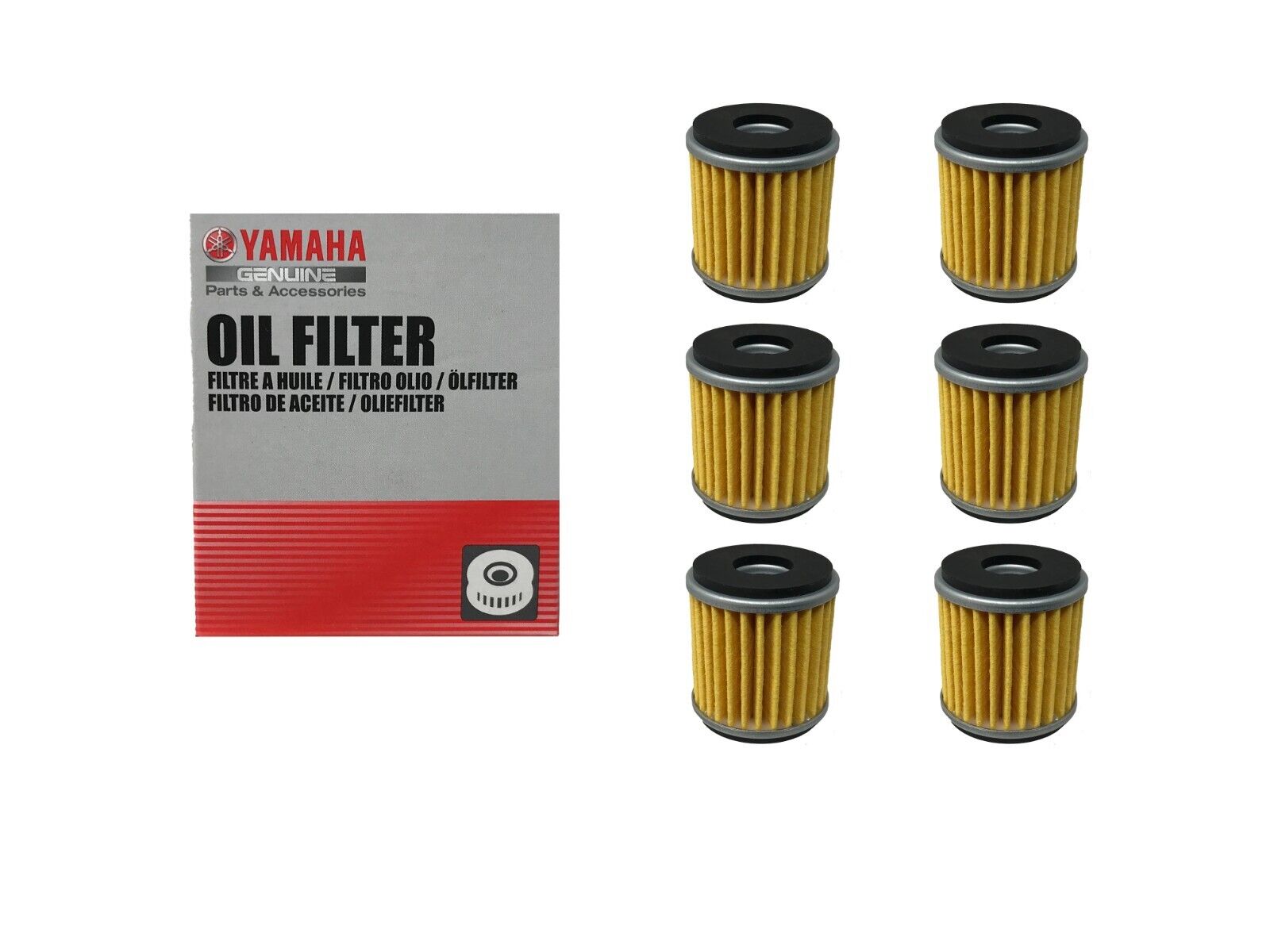 OEM Yamaha Oil Filter 5D3-13440-09 6 PACK