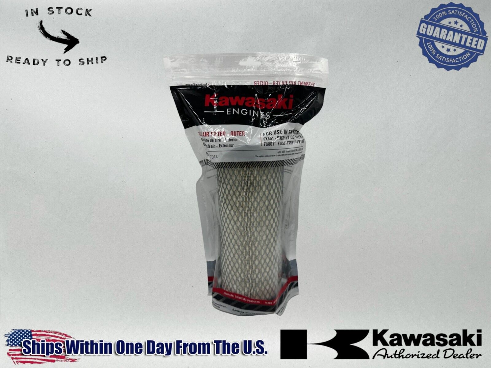 Kawasaki Genuine OEM Authentic Outer Air Filter 11013-7044