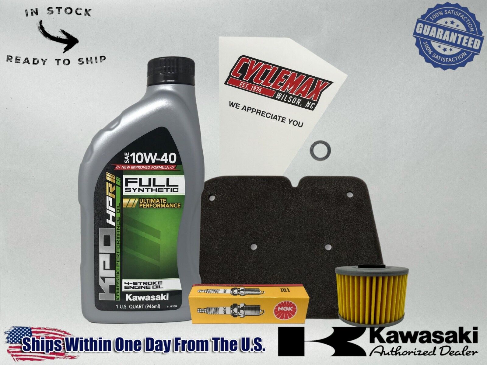 Cyclemax Full-Synthetic KPO Tune-Up Kit fits 2020-2024 Kawasaki KLX230