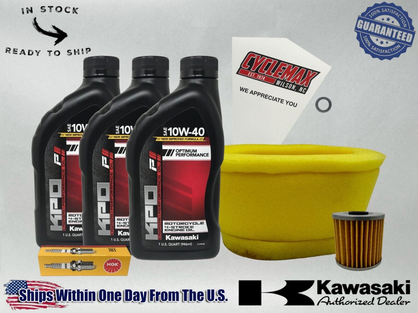 Cyclemax Standard KPO Tune-Up Kit fits 1987-2024 Kawasaki KLR650