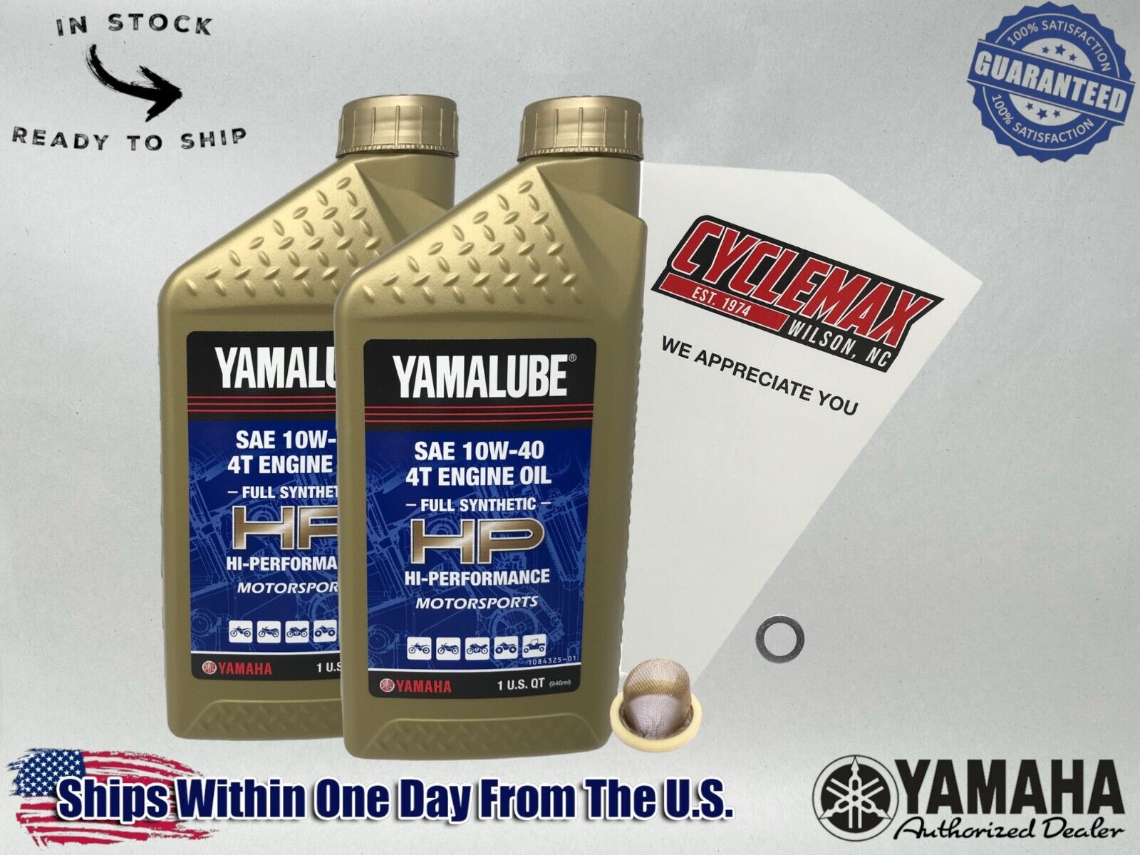 Cyclemax Full-Synthetic Yamalube Oil Change Kit for 2009-2013 Yamaha GRIZZLY 125