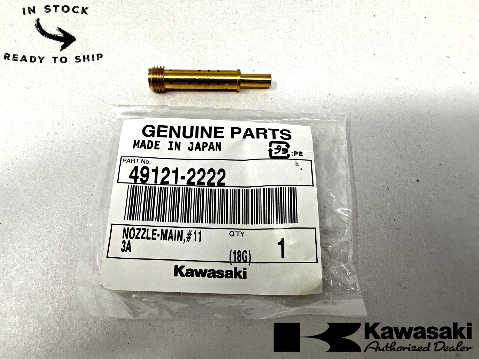 Kawasaki Genuine OEM Main Nozzle 49121-2222