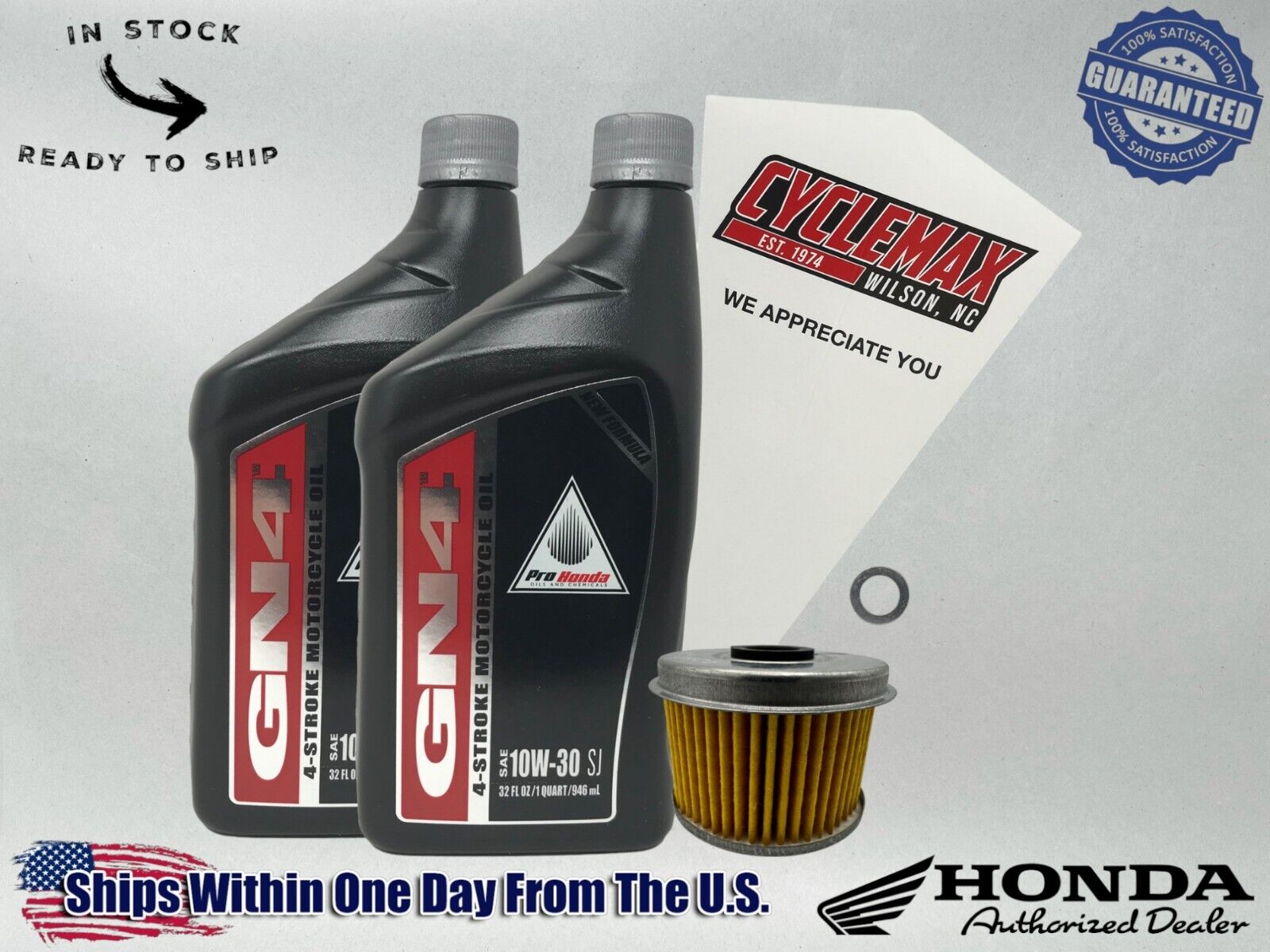 Cyclemax Standard 10W-30 Oil Change Kit fits 2022-2024 Honda Rebel 300 CMX300