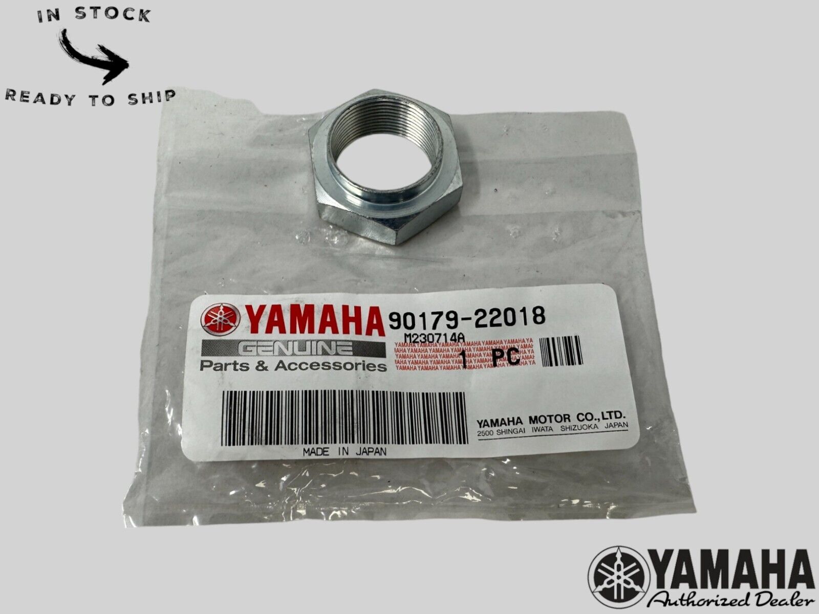 Yamaha Genuine OEM Authentic Nut 90179-22018-00