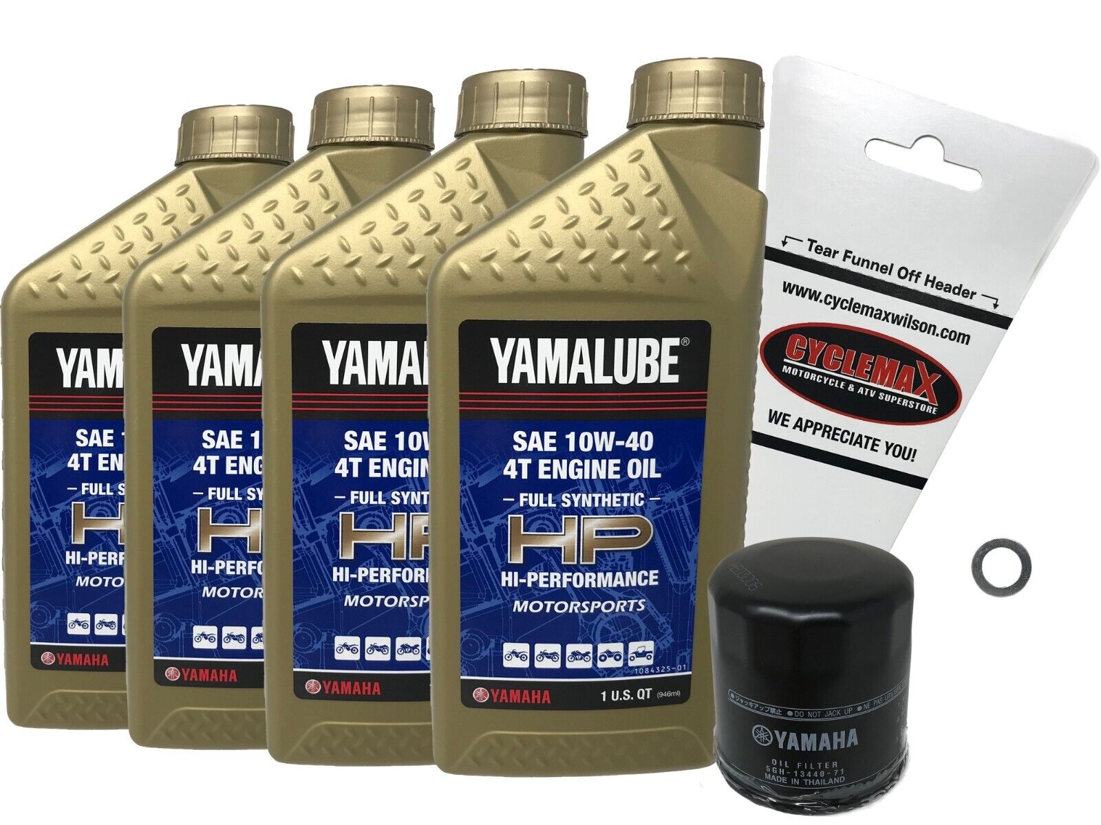 2006-2009 Genuine Yamaha YZF-R6S Full Synthetic 10w40 Oil Change Kit