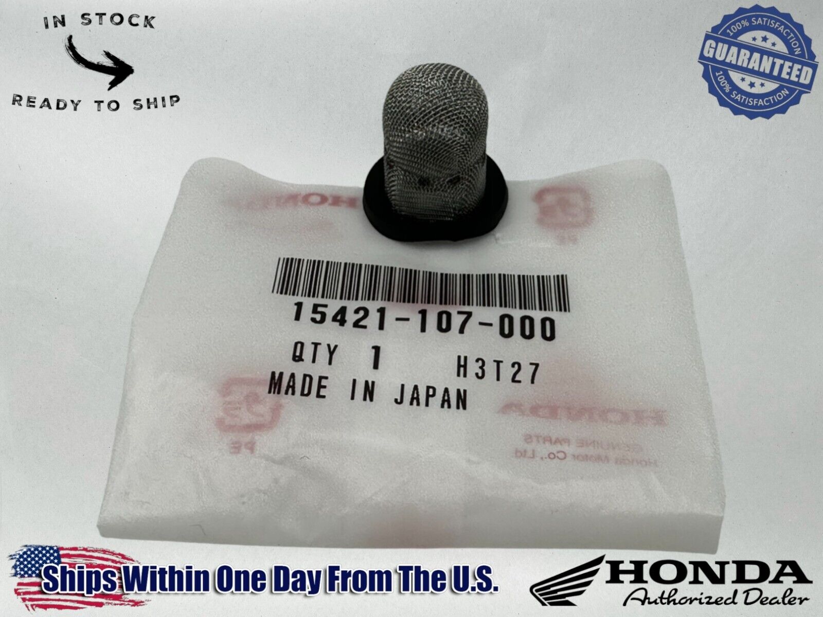 Honda Genuine OEM Authentic Oil Filter 15421-107-000