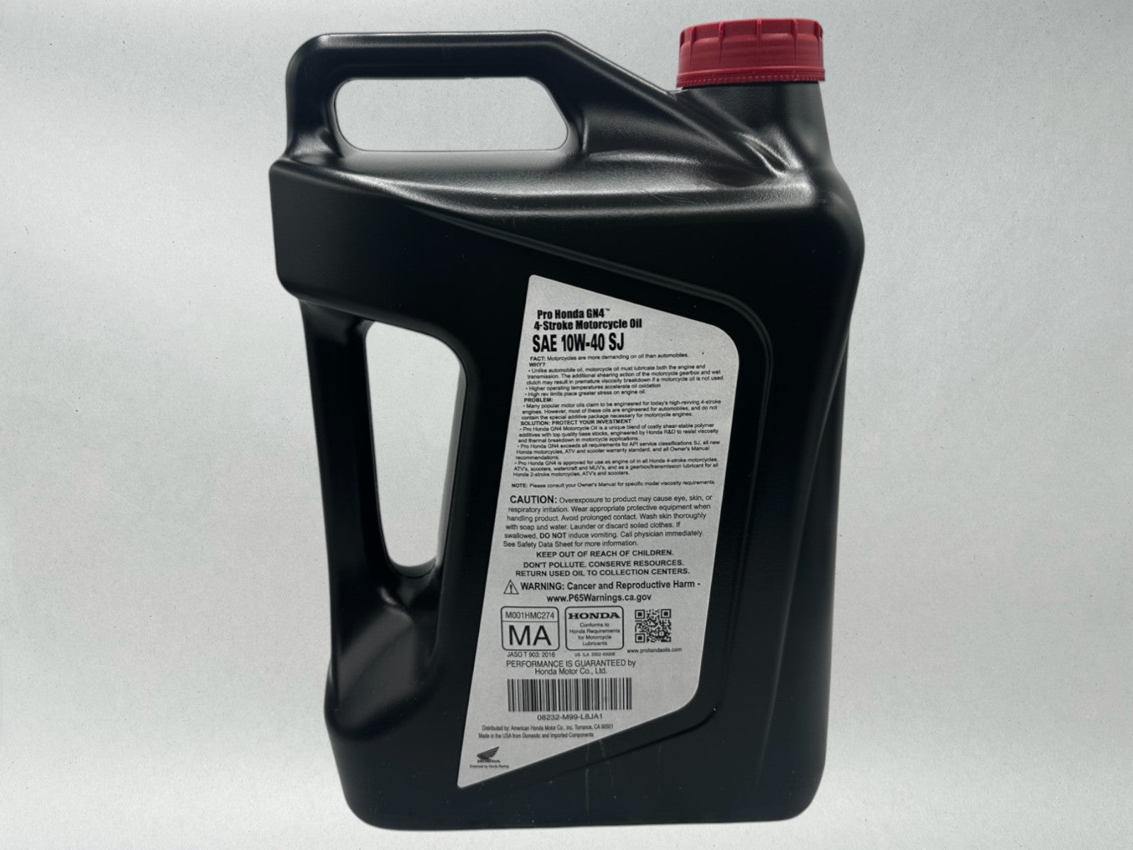 Honda Genuine OEM Standard GN4 10W-40 5 Quart Jugs 08232-M99-L8JA1-2PACK 2