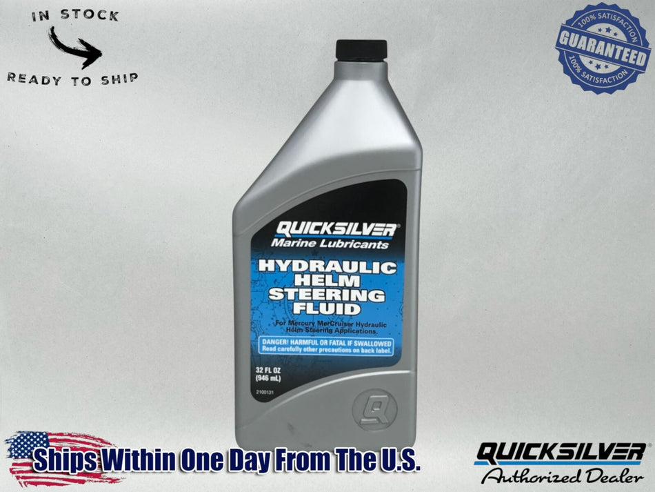 Quicksilver OEM Hydraulic Helm Steering Fluid Quart 92-858078Q01