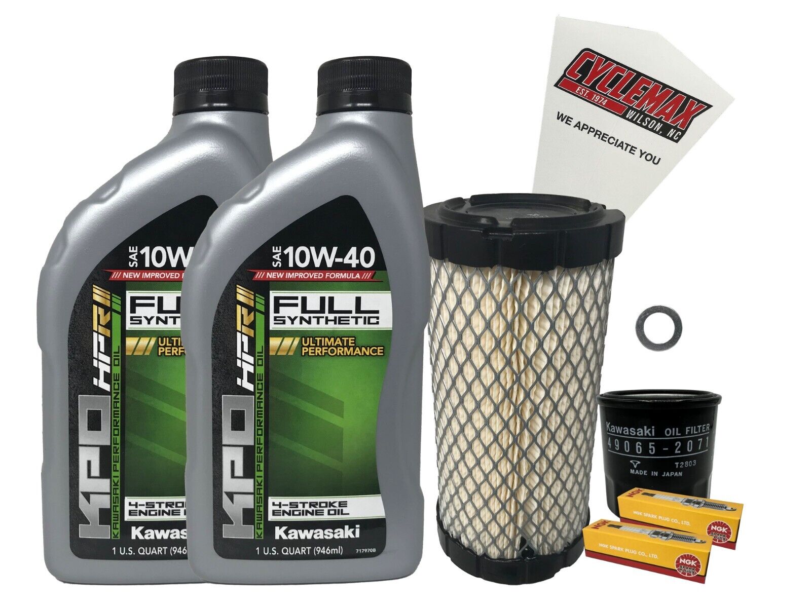 Cyclemax FS Tune Up Kit with Spark Plugs fits 2001-2008 Kawasaki Mule 3010