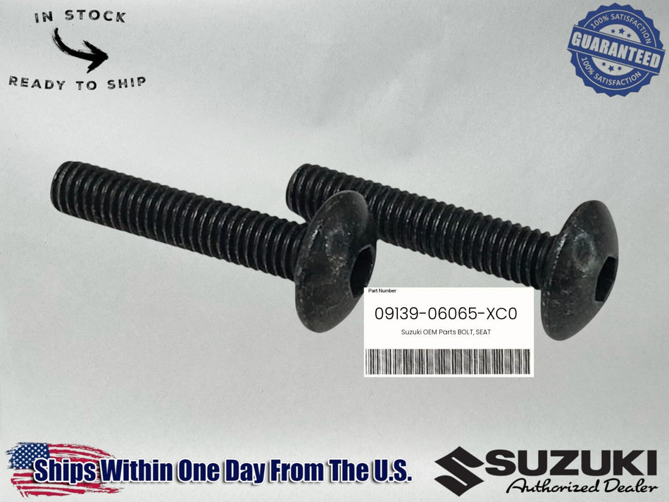 2 Suzuki Genuine OEM Authentic GSX-R 600 750 FRONT SEAT BOLTS 09139-06065-XC0