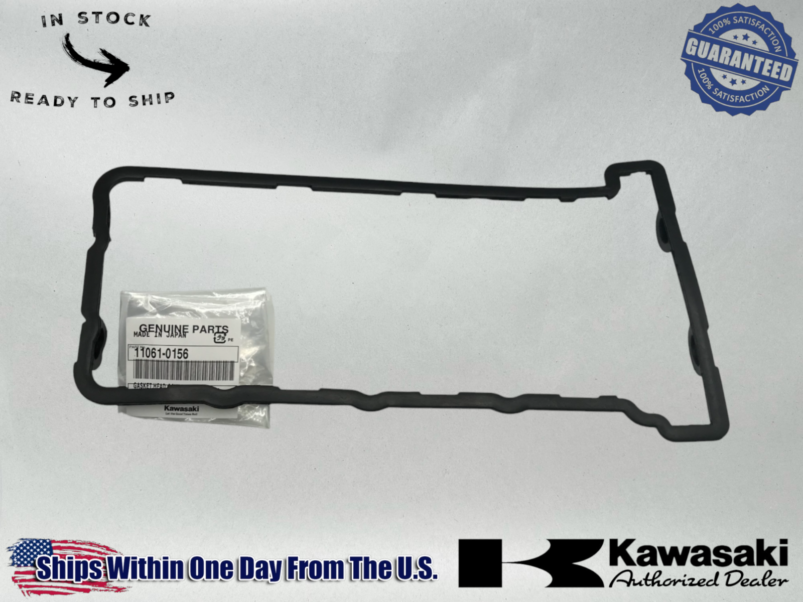 Kawasaki OEM Valve Head Cover gasket Ninja ZX6R ZX6RR 2003-06 11061-0156 