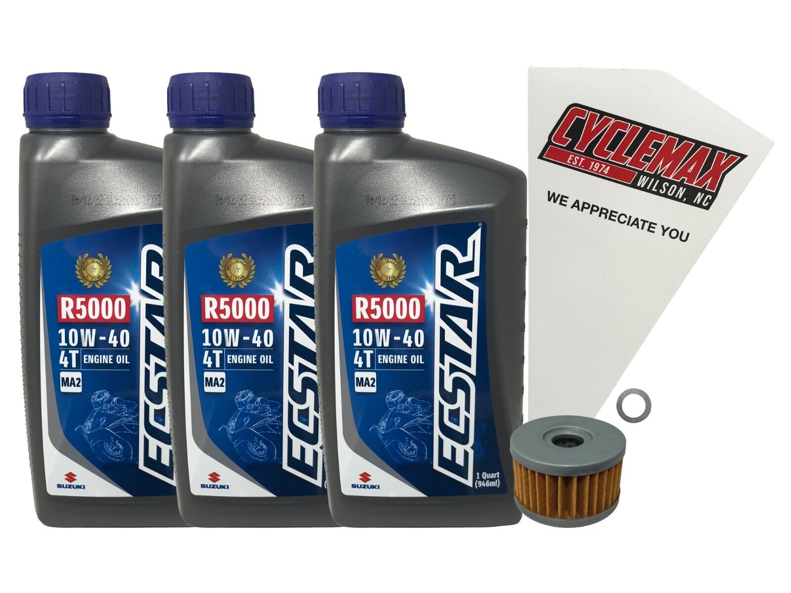 Cyclemax Genuine OEM Standard Oil Change Kit fits 1999-2019 Suzuki LS-650