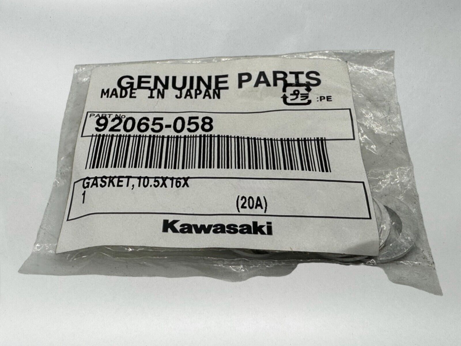 Kawasaki Genuine OEM Authentic Check Valve Gasket 92065-058