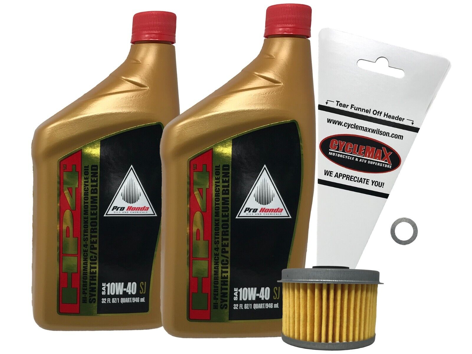 Cyclemax 2017-2020 Honda Rebel CMX300 ABS HP4 Semi Synthetic Oil Change Kit